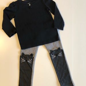 Little girl shirt and pant set.
